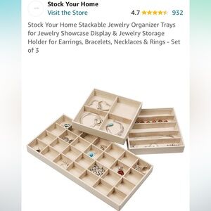 Stackable jewelry trays